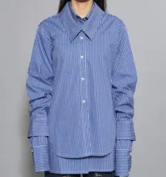 DELADA　デラダ　DOUBLE BLUE STRIPE SHIRT