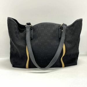 【7M67】 1円スタート GUCCI / 139260 002214 グッチ GGキャンバス シェリーライン ハンドバッグ トートバッグ 肩掛け ブラック