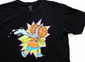 ★The Simpsons シンプソンズ TREEHOUSE OF HORROR バート コットンTシャツ 黒 XL★アニメ ブラック オーバーサイズ ビッグサイズ