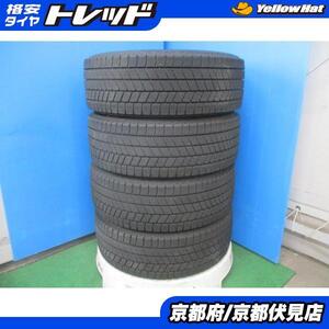 4本 中古 2021年製 バリ山!! ブリヂストン ブリザック BLIZZAK VRX3 スタッドレス タイヤ 205/60R16 92Q ノア ヴォクシー プリウスα