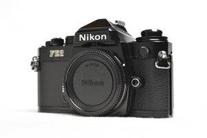 【きれいな動作品】Nikon ニコンFE2 ブラック 　清掃・整備済　電池付きでこのまま使える動作良好品