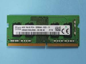 ■No.SK3241-2　Skhynix Memory PC4-25600 DDR4-3200 4GB (4GB×1枚) DDR4-2400/2666のPC機種でも使用可能 ノートパソコン用 中古品 ■