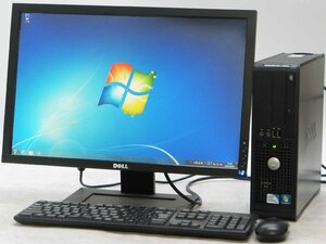 DELL Optiplex 380-450SF ■ 22インチ 液晶セット ■ Celeron-450/DVDROM/省スペース/Windows7 デスクトップ