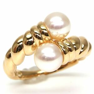 高品質!!TASAKI(田崎真珠)◆K18 アコヤ本真珠リング◆Js 約5.6g 約10号 パール pearl ring指輪 jewelry ジュエリー ED5/ED5