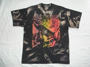 ☆ 90s USA製 ビンテージ Led Zeppelin JIMMY PAGE ジミー・ペイジ ROCK WALK Tシャツ sizeXL 黒☆古着 MOSQUITOHEAD モスキートヘッド 80s