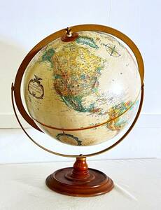 M2762【美品！REPLOGLE/リプルーグル/30cm】ヴィンテージ 地球儀 DIAMETER GLOBE 日本語表記 山岳隆起 インテリア