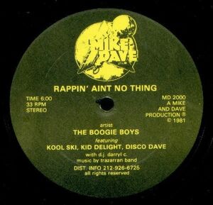 米12 Boogie Boys Rappin Aint No Thing MD2000 Mike & Dave Records /00250