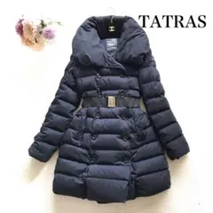 TATRAS タトラス　ベルト付　ダウンコート　ネイビー　2 Mサイズ相当