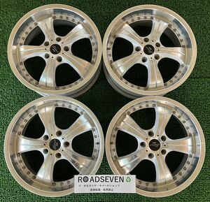 ★レイズ RAYS EINS KLAVIER 18インチ 114.3/5H 18×7.5J +52 PCD114.3 5穴 ハブ:約73mm 4本Set 中古アルミ 深リム ★腐食有 ★送料無料