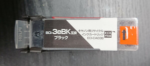 【新品】 Ecorica製 キャノン互換性 インク PIXUS用 BCI-3eBK ブラック 1個（1個空も付き）