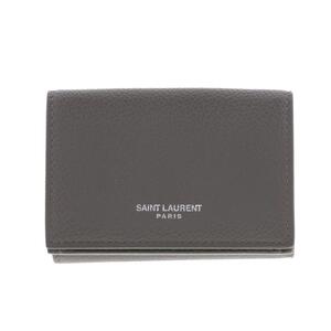 ★未使用★SAINT LAURENT サンローラン タイニーウォレット コンパクト RS グレー 三つ折り財布(小銭入有) 459784 Gray