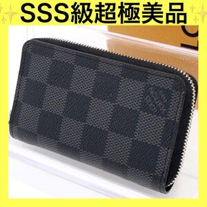 ルイヴィトン ダミエ グラフィット ジッピーコインパース 小銭入れ コインケース LOUIS VUITTON ブラック グレー 