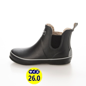 メンズレインブーツ　レインシューズ　長靴　雨靴　天然ゴム素材　新品『20088-BLK-GRY-260』26.0cm　在庫一掃セール