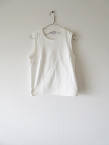 THE NEWHOUSE / ザ ニューハウス TWTC SLEEVELESS XS WHITE / スリーブレス カットソー ノースリーブ Tシャツ