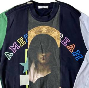 リカルドティッシ期 GIVENCHY ジバンシイ マリア柄 切替 スウェット トレーナー S ジバンシィ AMERICAN DREAM