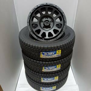 在庫有り 即日発送 デルタフォース オーバル 7.0J-16+35 5/114 MBK ダンロップ SJ8+ 225/70R16 2023年製 スタッドレスセットをカッコ良く