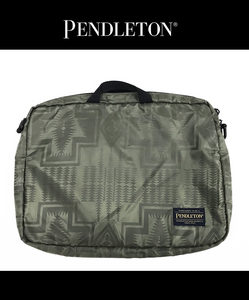 ★新品未使用/1点のみ★PENDLETONペンドルトン/ネイティブパターンブリーフケースセカンドバック/オリーブ■在庫限り■