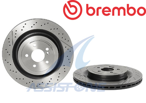 BREMBO製 W205 S205 C63 C63s R231 SL63 SL65 AMG GT リアブレーキローター 2枚 防錆 A2314230212 ブレンボ製