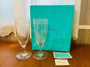 【未使用】 TIFFANY & Co ティファニー アトラスピルスナー ペア シャンパングラス 2客セット