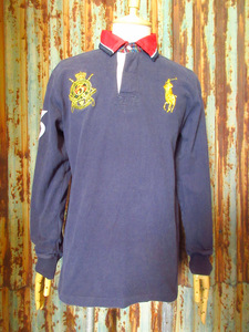 Ralph Lauren●長袖ポロシャツ紺size XL●241021k5-m-plshラルフローレンラガーシャツメンズ古着