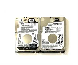 S51027153 WD Black 500GB 2.5インチ SATA HDD 2点 厚み約7㎜ 【中古動作品】. 