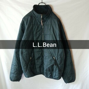 1円スタL.L.Bean ナイロンジャケット グリーン Lサイズ キルティングジャケット キルティング 古着 1円スタート エルエルビーン