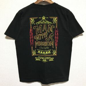 [送料無料]MAN WITH A MISSION/マンウィズアミッション/MWAM/Merry-Go-Round Tour 2021 Tシャツ/バンドT/ブラック/Sサイズ