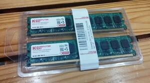 DDR2 667MHz PC2-5300 1GBx2枚 PC用メモリ ジャンク品 DIMM SDRAM