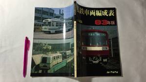 【鉄道関係6】『私鉄車両編成表 全国版 83年版』●ジェー・アール・アール●昭和58年発行●全141P●検)JRR国鉄私鉄蒸気電気機関車新幹線