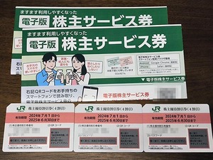 【即決】JR東日本 株主優待券３枚+株主サービス券２冊【送料込み】