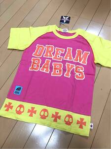 新品 ドリームベイビーズ DREAM BABYS ◆ 半袖Tシャツ 140 ドクロ スカル カラフル ベビードール babydoll