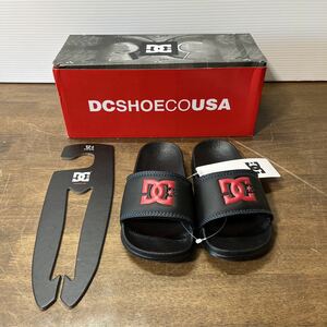 DC ディーシー スライドサンダル SLIDE キッズ 18cm サンダル シャワーサンダル 箱入り 新品 子供 男女 シンプル タグ付き 未使用 ⑤