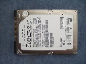 電源投入回数189回 HITACHI 2.5インチIDE HDD 160GB CrystalDiskInfoで正常