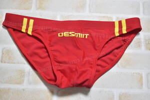 DESMIIT デスミット ブーメラン水着 男子競泳水着 レッド イエロー サイズM