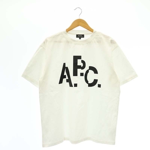 アーペーセー A.P.C. EDIFICE 別注 DECALE プリント Tシャツ 半袖 ロゴ M 白 黒 ホワイト ブラック /MI ■OS ■AD メンズ