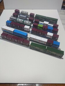 【12両】　コキ107-74　コキ106-421等…　貨物列車　コンテナ積載　Tomix、KATO、②　