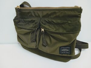 [14B-71-015-1] PORTER ポーター FORCE フォース SHOULDER BAG ショルダーバッグ オリーブドラブ 855-05458 中古