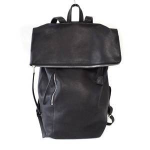 リックオウエンス Rick Owens 22SS FOGACHINE BACKPACK リュック デイパック バックパック レザー 黒 ブラック メンズ