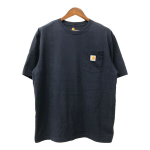 SALE/// Carhartt カーハート ポケット 半袖Ｔシャツ ワンポイント ブラック (メンズ L) Q6309