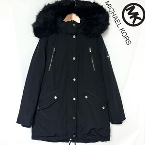 MICHAEL KORS マイケルコース LONG FUR COLLAR DOWN COAT ロング ファー カラーダウン コート レディース ジャケット ブラック M