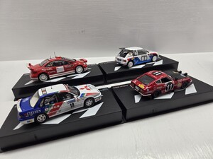 1/43 デアゴスティーニ ラリーカーコレクション ４台セット ①三菱 ギャラン VR-4②ダットサン 240Z③プジョー307④プジョー205 ターボ16E2