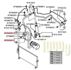 【三菱純正新品】MITSUBISHI 未使用品 ★超希少品★ CP9A ランエボ5 ランエボ6 エアコンホースセット 1998/10-2000/9