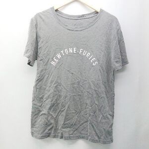 ◇ NEWTONE? ニュートーン ロゴプリント カジュアル ストリート コットン100％ 半袖 Tシャツ サイズ1 グレー レディース E