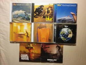 『Blur 関連アルバム8枚セット』(Modern Life Is Rubbish,Parklife,The Great Escape,Blur,13,Bustin＋Dronin’,Gorillaz,Plastic Beach)