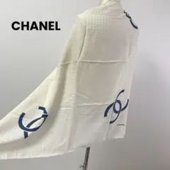 CHANEL シャネル　白　スカーフ　大判スカーフ　正方形