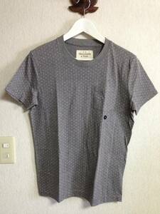 【新品】Abercrombie&Fitch アバクロ ドットプリント 半袖Tシャツ S グレー Muscle Fit