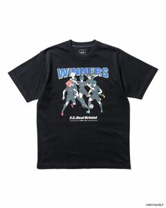 L 新品 送料無料 FCRB 24AW BLUE LOCK WINNERS S/S TEE BLACK 缶バッジ SOPHNET F.C.R.B. ブリストル BRISTOL F.C.Real Bristol Tシャツ　.