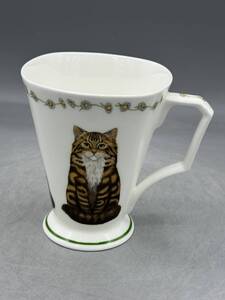 英国 St Michael ハチワレ 茶トラ ネコ 猫 マグカップ 白黒 英国製 (B-2-a5)