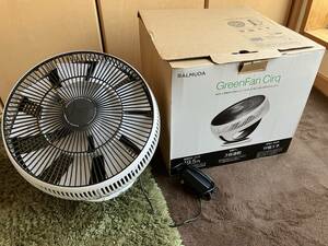 ■2017年製■中古・美品■BALMUDA/バルミューダ　 Green Fan Cirq　サーキュレーター【EGF-3300-WK】実働■扇風機