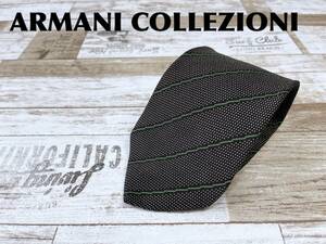 ☆送料無料☆ ARMANI COLLEZIONI アルマーニ コレツィオーニ 古着 イタリア製 シルク ネクタイ ブラック 服飾小物 中古 即決